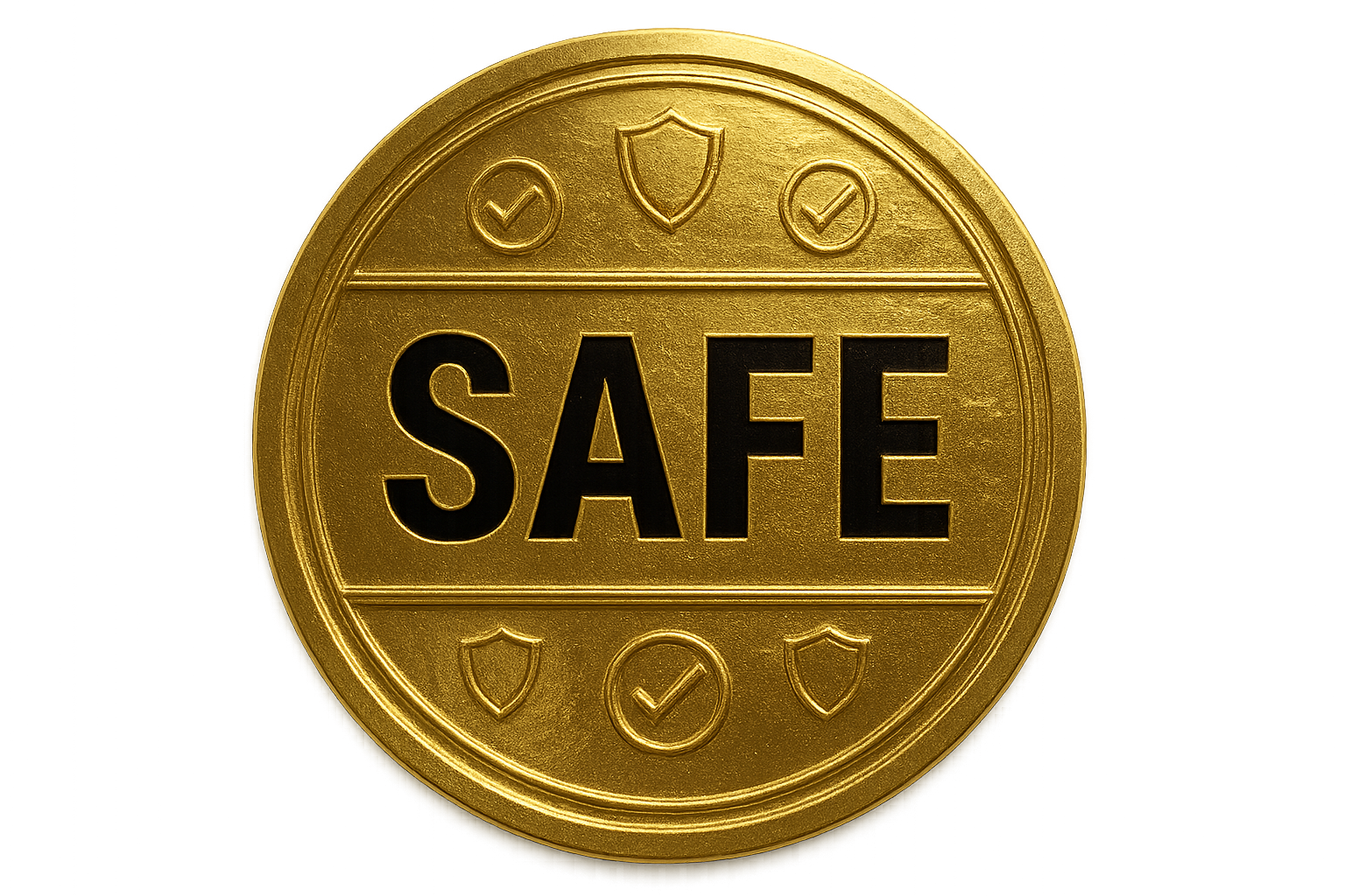 SAFE GOLD STICKER